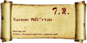 Tuzson Márton névjegykártya